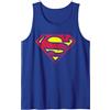 DC Comics DC Superman Logo Mezzitoni Canotta, Uomo, Blu Reale, L
