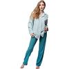 greenjama Camicia Pigiama Certificata GOTS Parte Superiore Donna