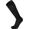 Prisco Calze Uomo Filo di Scozia Lunghe a Coste, Calzini Lunghi Cotone 100%, Tinta Unita, 6 Paia (42-43, Nero)
