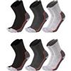 ISI WORK CAPOLAVORO ISI WORK 6 Paia Calze Lavoro Uomo Donna - Calze Cotone senza Cuciture | Calzini Traspiranti Rinforzati per Scarpe Antinfortunistiche - Tallone Antiurto - Massimo Comfort - Taglie 35-50