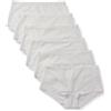 Amazon Essentials Mutandine Interamente in Pizzo Elasticizzato, Modelli Culotte, Brasiliana e Perizoma Donna, Confezione da 6, Bianco, 46