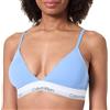 Calvin Klein Lightly Lined Triangle Lv00qf8498 Triangolo, Blue (Blue Descent), S Donna