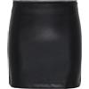 ONLY ONLMIRI Life MW Faux Lea Zip Skirt Pnt, Nero, XL