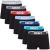 DKNY Seattle Boxer Uomo in Cotone | Boxer Uomo Cotone Elasticizzato Morbido e Traspirante | Intimo Uomo Pantaloncini Comfort | Mutande Cotone, 7pk Nero/Blu/Rosso/Grigio, M