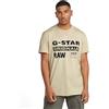 G-STAR Uomo Originals T-Shirt, Beige (dk brick D25969-C506-1214), S