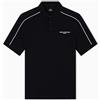 Armani Exchange Short Sleeve Stripes Side Logo Three-Button Collar Polo Uomo