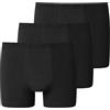 Schiesser Uomo Organic Cotton Essential 3er Pack Unterwäsche mit softem Bund Boxer a Pantaloncino, Schwarz, Small