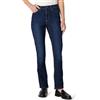 Amazon Essentials Jeans a Vita Media a Gamba Dritta Mediamente Elasticizzati Vestibilità Aderente Donna, Delavé Scuro, 46-48