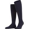 FALKE Lhasa Rib M Kh lana cachemire al ginocchio tinta unita 1 paio, Calzini lunghi Uomo, Blu Dark Navy 6375, 39-42