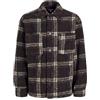 JACK & JONES Giacca Sherpa Uomo con Bottoni e Colletto, Motivo Teddy Check, Colore:Bruno, Taglia:M
