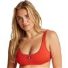 Calvin Klein Donna Top Bikini Bralette Imbottitura Estraibile, Rosso (Flaming Chili), L