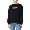 JACK & JONES Jcoaop-Felpa con Logo, Girocollo, GC Maglia di Tuta, Nero, M Uomo