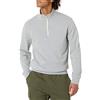 Amazon Essentials Felpa con Collo a Lupetto Leggera in Spugna Francese con Cerniera Sul Collo Uomo, Grigio Chiaro Puntinato, XS