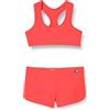 Haute pression Set Due Pezzi Ragazza Tinta Unita Bikini, Corallo Fluo, 16 Anni