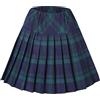 Urban Coco Donna Elastico in Vita a Pieghe Tartan Scuola Gonna XX-Grande Serie 1 Verde