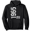 Regalo di Compleanno 1965 Anni Uomo 60 D 60° Compleanno 60 Uomo Donna Anni 1965 Regalo Felpa con Cappuccio, Unisex per Adulti, Nero, L