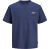 JACK & JONES Jprblachad Branding SS Crew Neck Tee SN, Blu Crepuscolo, M