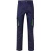 Velilla 103004 - Pantaloni Multitasche, Blu Marino e Verde Lime, 44