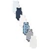 Care Body NS - AOP (6-pack), Body Senza Maniche Bimbi 0-24, Blu Deep Skye Blue (720), 6-9 mesi