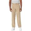 Amazon Essentials Pantaloni da Abito con Pinces con Vita Espandibile in Vita e Vestibilità Classica Uomo, Marrone Kaki, 46W / 34L