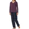 Uncover by Schiesser Damen Schlafanzug Set Shirt Langarm mit Langer Schlafhose - Nachtwäsche Set di Pigiama Donna