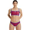 Arena Bikini a Fascia da Donna Icons a Due Pezzi, Borgogna-Neon Blu, XXL