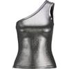 JJXX Jack&Jones JXFUNDA STR One Shoulder Shine Top Jrs, Argento, XS