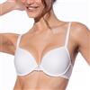 Selene, Reggiseno Donna a Balconcino, con Ferretto e Coppe Push-Up in Tessuto, Motivo a Nido d'Ape, Collezione Sonia, Colore Avorio, Taglia 2B