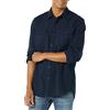 Amazon Essentials Camicia in Flanella vestibilità Regolare a Maniche Lunghe con Due Tasche Uomo, Blu Marino, XL
