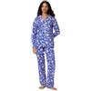 Amazon Essentials Donna Pigiama in Popeline di Cotone Elasticizzato, Camicia a Maniche Lunghe con Bottoni e Pantaloni