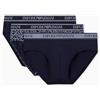 Emporio Armani Slip da Uomo Core Logoband (Confezione da 3), Blu, M