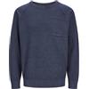 JACK & JONES Jcopigment Knit Crew Neck Maglione Lavorato a Maglia, Blazer Blu Marine, M Uomo