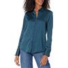 Amazon Essentials Camicia in Raso con Abbottonatura Frontale, vestibilità Classica (Disponibile in Taglie Forti) Donna, Blu Marino Scuro A Losanghe, M