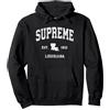 Supreme LA Retro T-Shirts & Gifts Supreme Louisiana LA Design Sportivo Sportivo Vintage Felpa con Cappuccio, Unisex per Adulti, Nero, S
