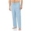 Amazon Essentials Pantaloni Pigiama in Popeline di Cotone dalla Linea Dritta con Coulisse ed Elastico in Vita Uomo, Blu Stampa Disegni Geometrici, XL