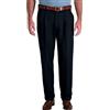Haggar Mynx Gabardine Pantalon plissé avec taille extensible dissimulée - Bleu - 31-35