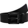 Calvin Klein Uomo Cintura Classic Casual Belt in Pelle, Nero (Black/Black), 115 cm