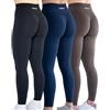 AUROLA Leggings da Allenamento Donna Senza Cuciture Collant Elasticizzati Controllo della Pancia Palestra Fitness Ragazza Sport Pantaloni Attivi Yoga