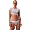 Calvin Klein Donna T-Shirt a Bralette Collo Alto, Grigio (Grey Heather), XS