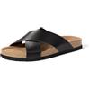 Amazon Essentials Sandali Incrociati in Sughero ed Ecopelle uomo, neri, 40