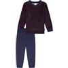 Schiesser Jungen Schlafanzug Set Pyjama Warme Qualitäten Frottee-Fleece-Interlock-Größe 92 bis 140 Pigiama, Blu Scuro_181870, 98 Bambini e Ragazzi