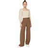 Trendyol - Brown Spacious Trousers, Boxer Bambino Donna