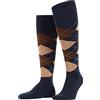 Burlington Edinburgh M Kh lana al ginocchio fantasia 1 paio, Calzini lunghi Uomo, Blu Navy 6143-O, 40-46