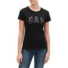 GAP T-Shirt Classica da Donna con Logo, Colore: Nero, XL