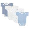 BABIDU | Set 4 Body Neonato Manica Corta - 100% Cotone, Morbidi e Traspiranti - Body Unisex Bambino e Bambina, Ideale per l'Uso Quotidiano, Made in Europe