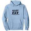 Mademark Divertente Gatto da Bowling - Humorous Feline Strikes Felpa con Cappuccio, Unisex per Adulti, Blu Polveroso, M