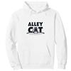 Mademark Divertente Gatto da Bowling - Humorous Feline Strikes Felpa con Cappuccio, Unisex per Adulti, Bianco, M