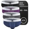 RM Real Men Real Men Ares-Accent - Slip Bikini a Vita Bassa, Confezione da 1, 3, 6 Pezzi, con Sacchetto ABCD, Taglie dalla XS alla 5XL