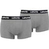 Levi's Boxer da Uomo con Logo Repeat (Confezione da 3), Grigio Misto Medio, L