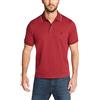 Nautica Classic Fit Short Sleeve Dual Tipped Collar Polo Shirt, Borgogna, L Uomo